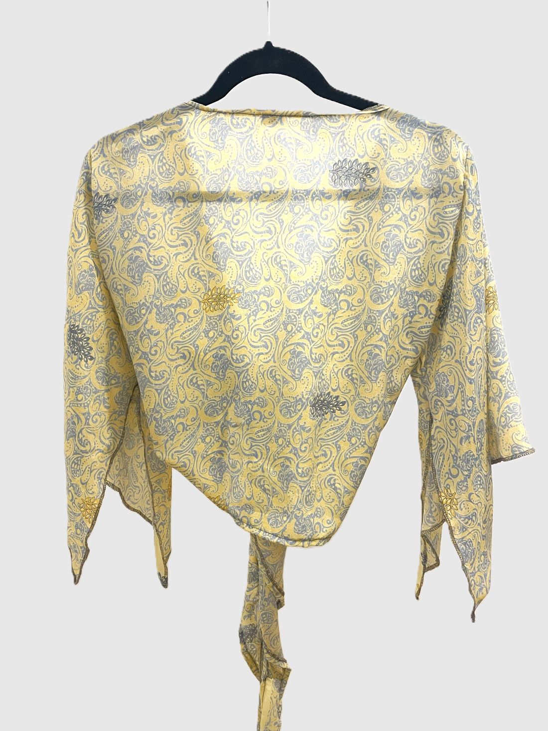 Indian Tight Top Bluse in Gelb und Grau