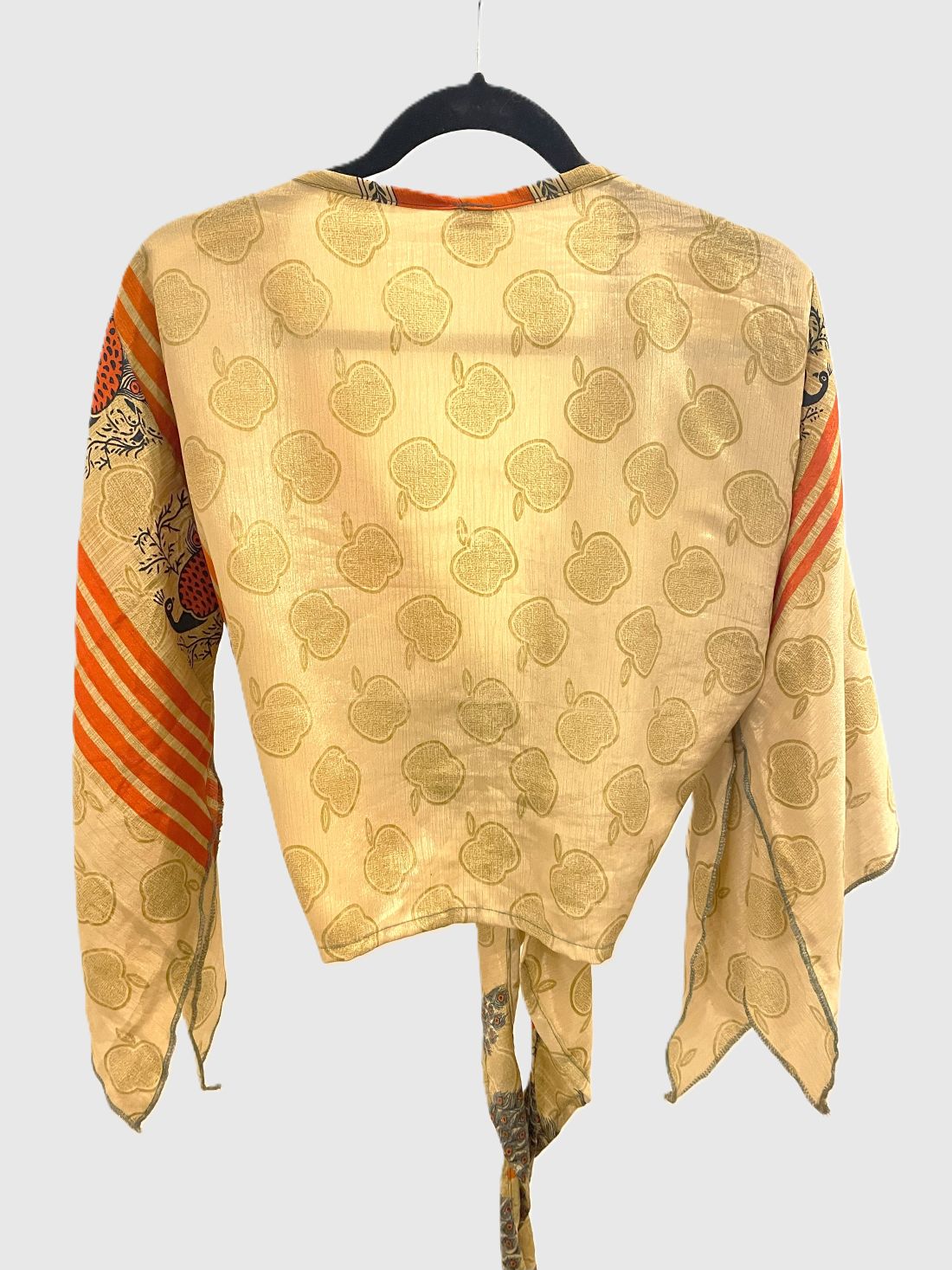 Indian Tight Top Bluse in Beige, Orange und Blau