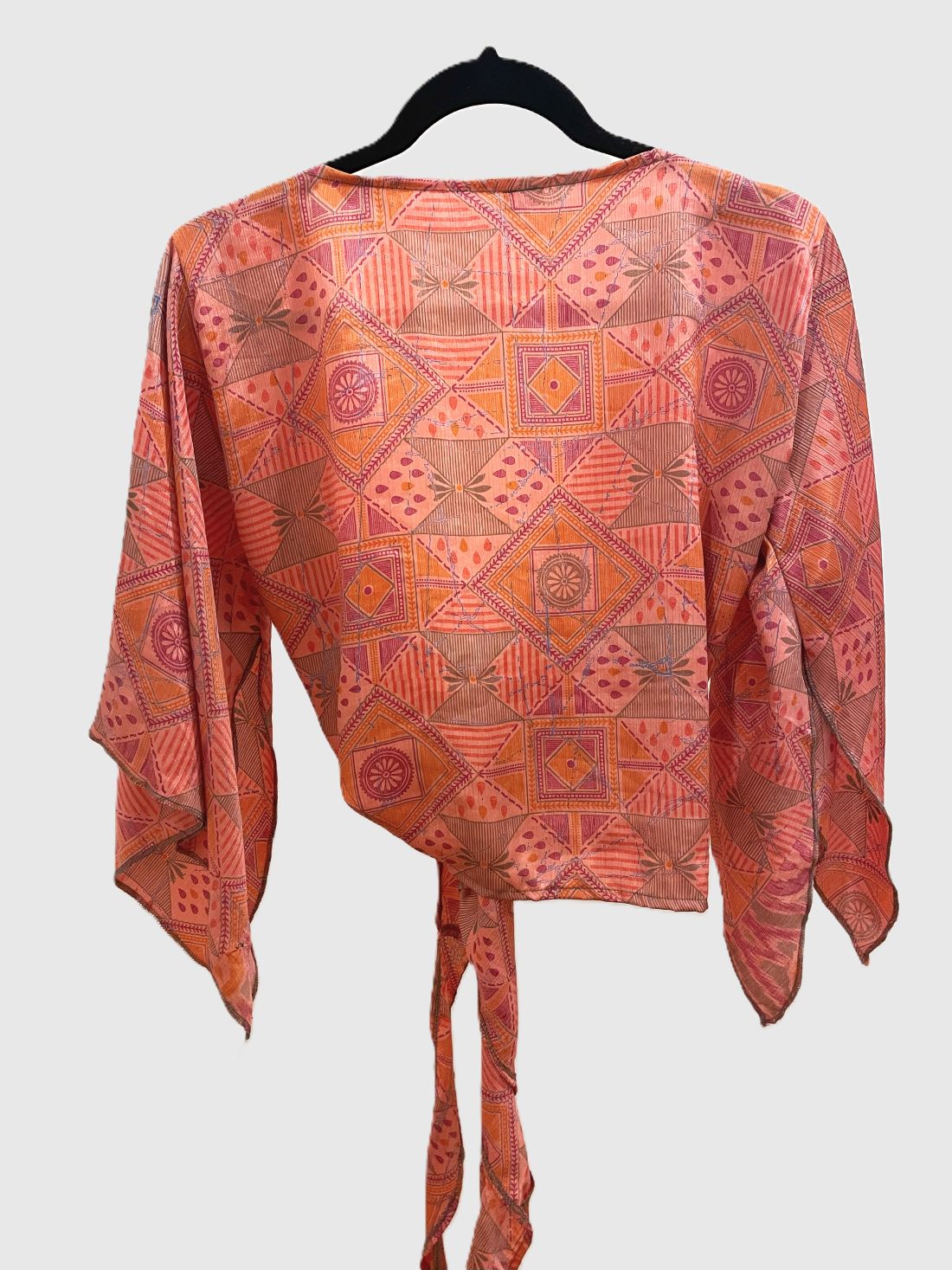 Indian Tight Top Bluse in Rosa, Orange und Violett