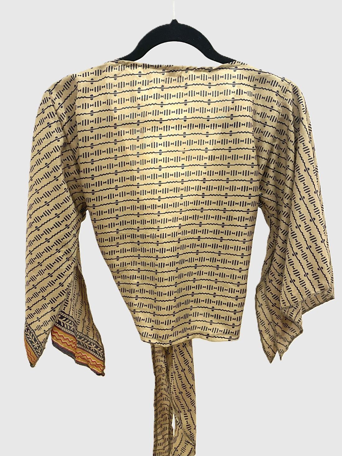 Indian Tight Top Bluse in Beige und Blau