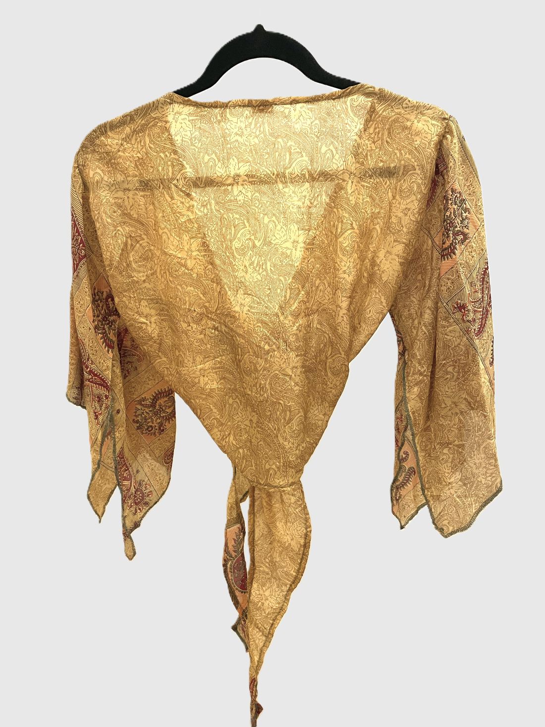 Indian Tight Top Bluse in Beige und Rot