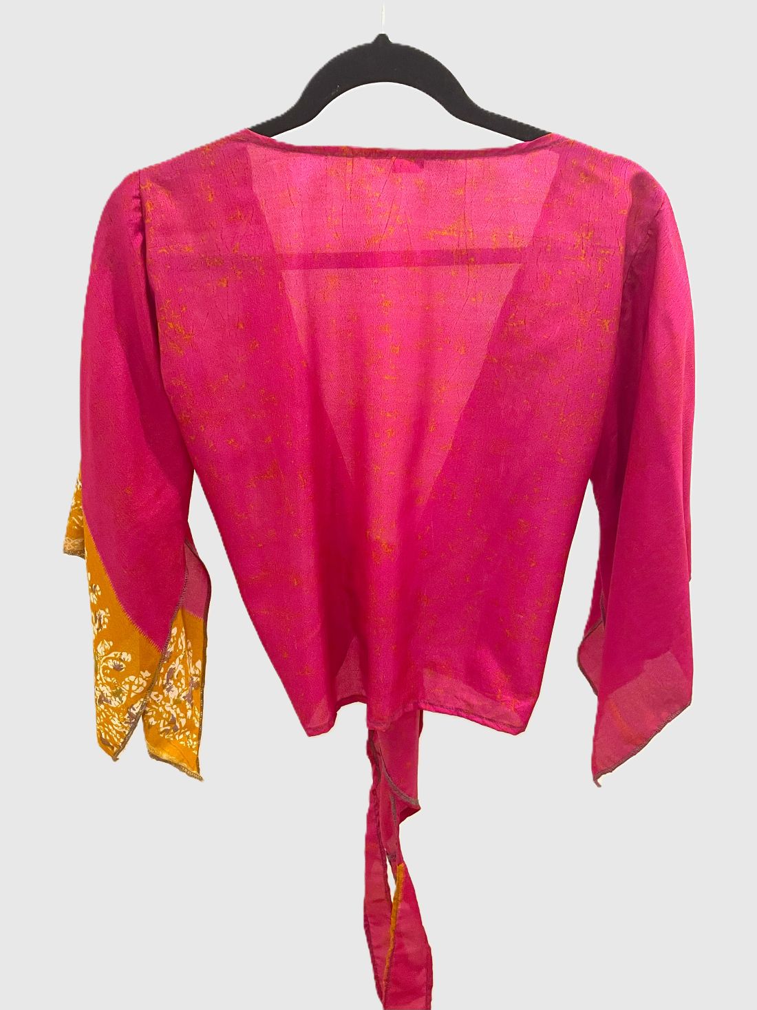 Indian Tight Top Bluse in Pink, Gelb und Beige