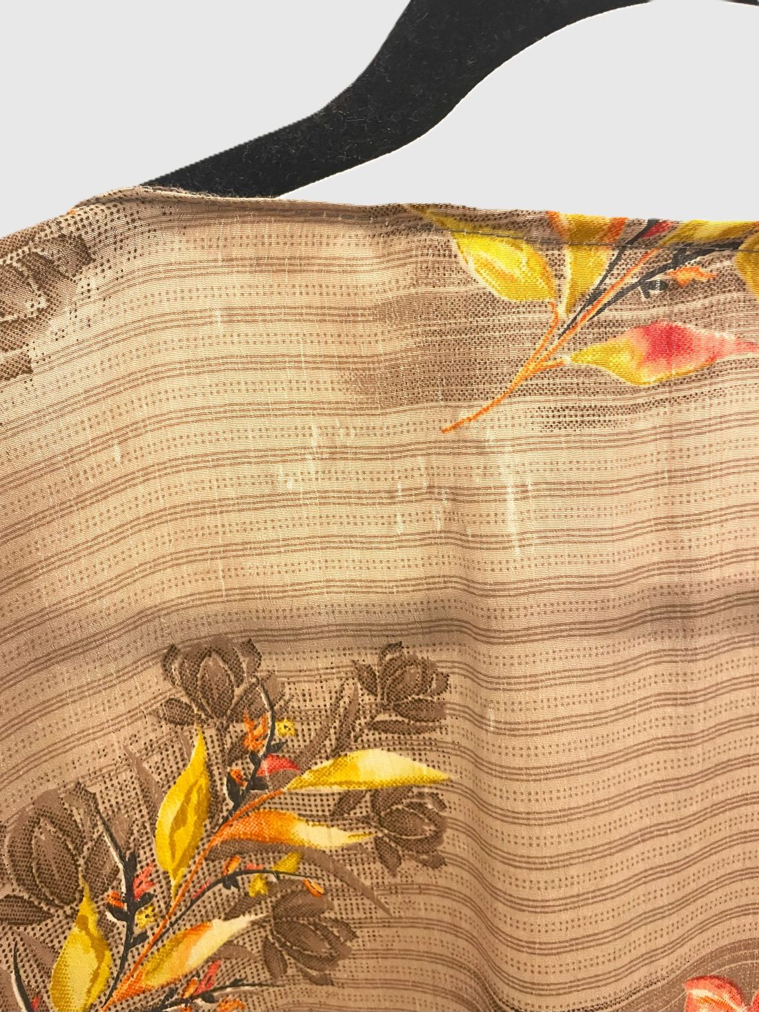 Indian Tight Top Bluse in Braun, Gelb und Rosa mit Fehler hinten