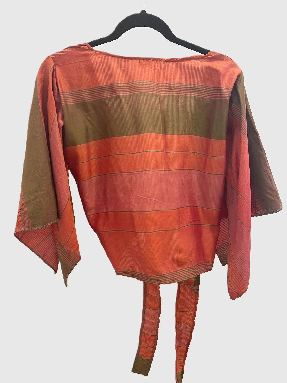 Indian Tight Top Bluse in Braun und Rot