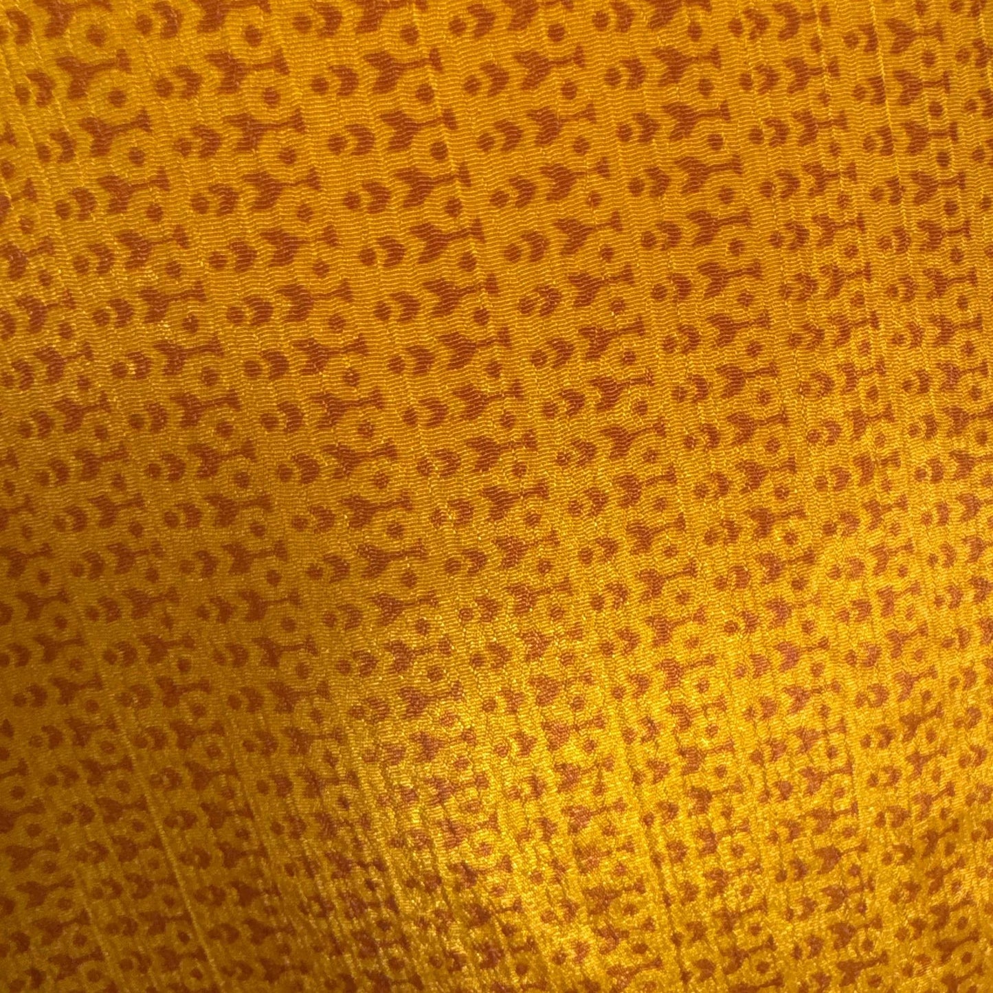 Upcycled Kimono #995 aus Vintage-Sari in Orange – Detailansicht