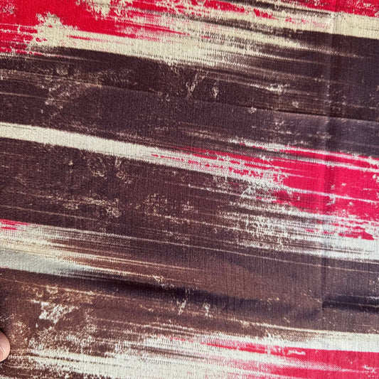 Stoffdetail: upcycelter Sari-Stoff in Rosa & Pink
