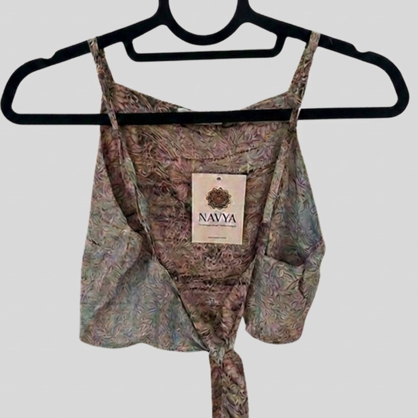 Upcycled Cropped Wickeltop #752 - Grau