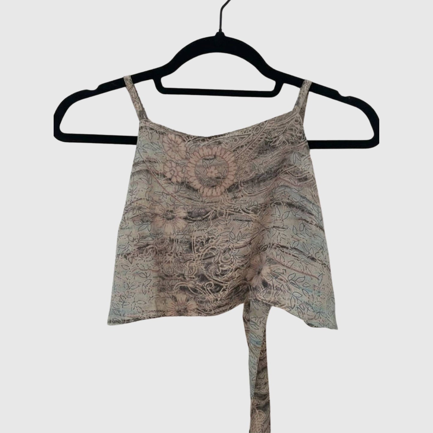 Upcycled Cropped Wickeltop #752 - Grau