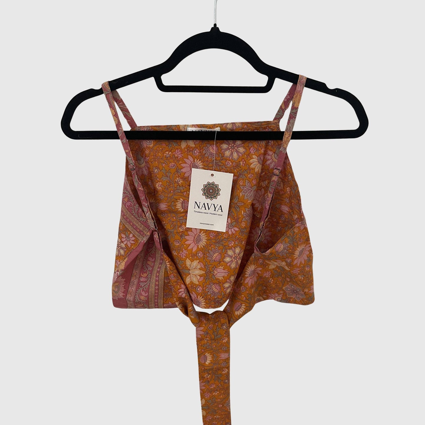 Upcycled Cropped Wickeltop #754 - Gelb