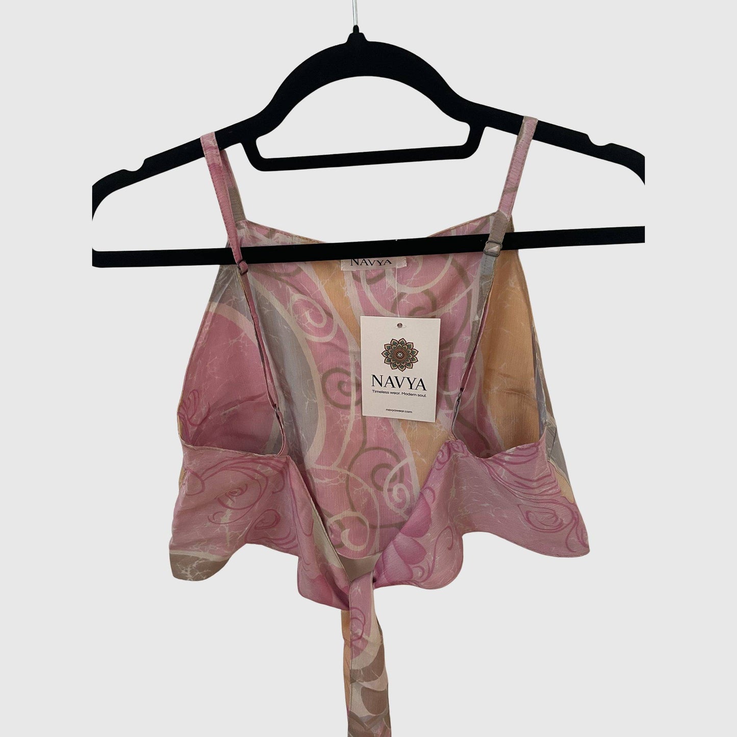 Upcycled Cropped Wickeltop #755 - Rosa