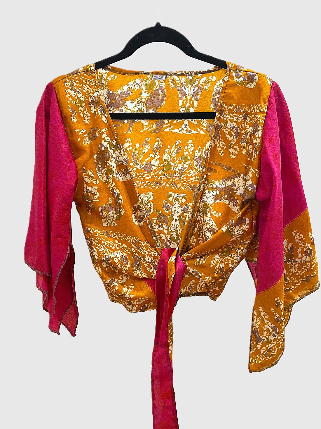 Indian Tight Top Bluse in Pink, Orange und Beige