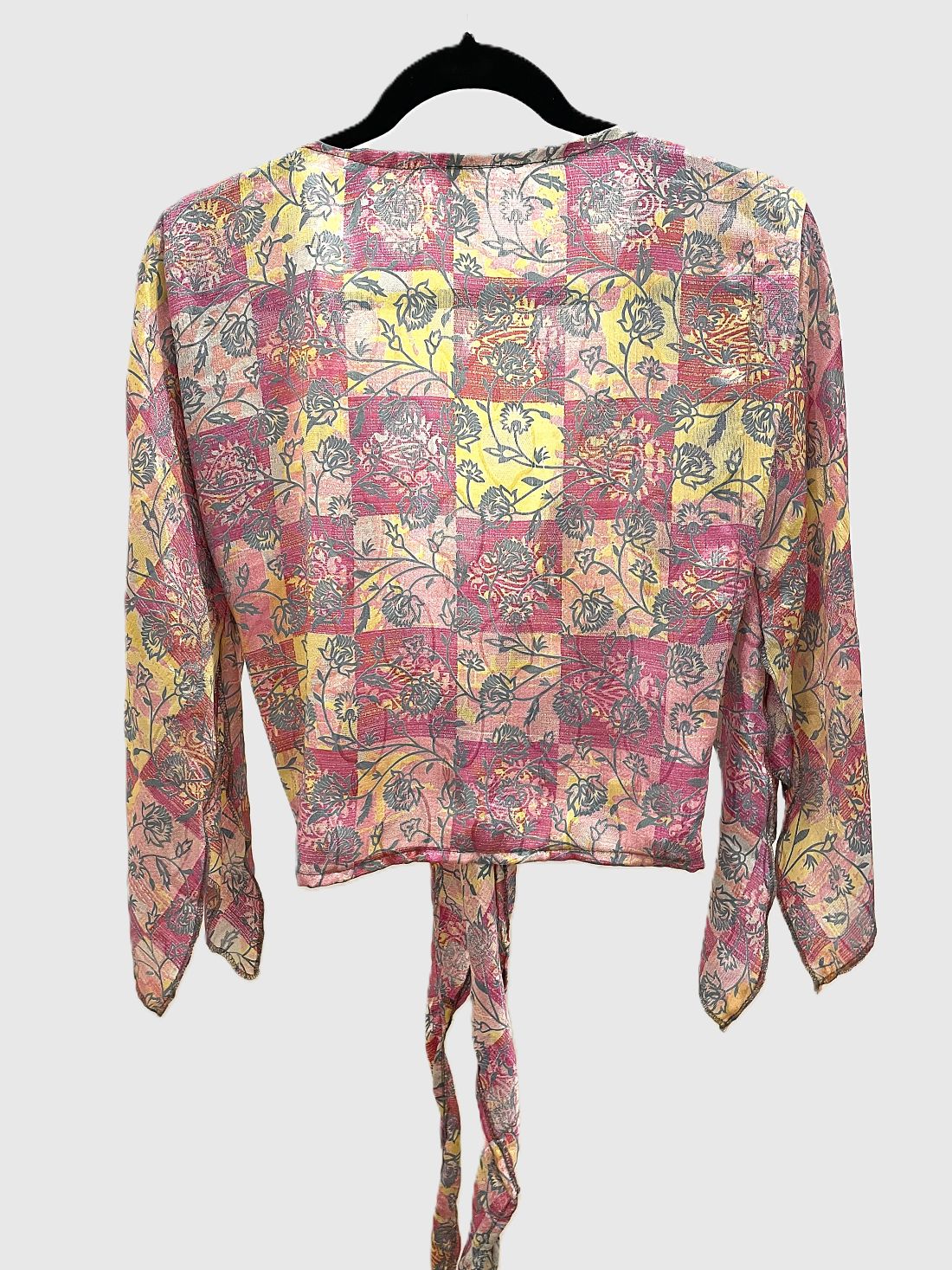 Indian Tight Top Bluse in Gelb und Rosa