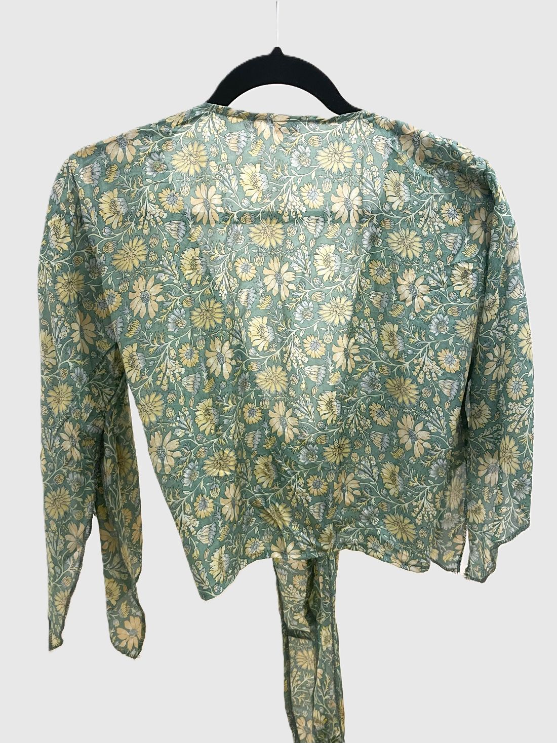 Indian Tight Top Bluse in Grün und Beige