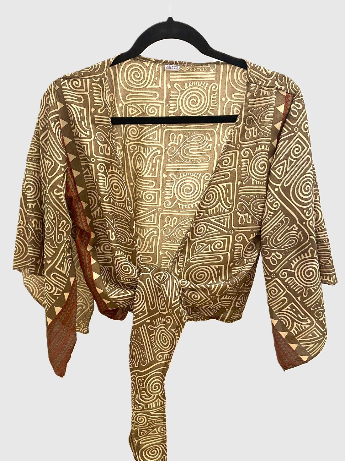 Indian Tight Top Bluse in Braun und Beige