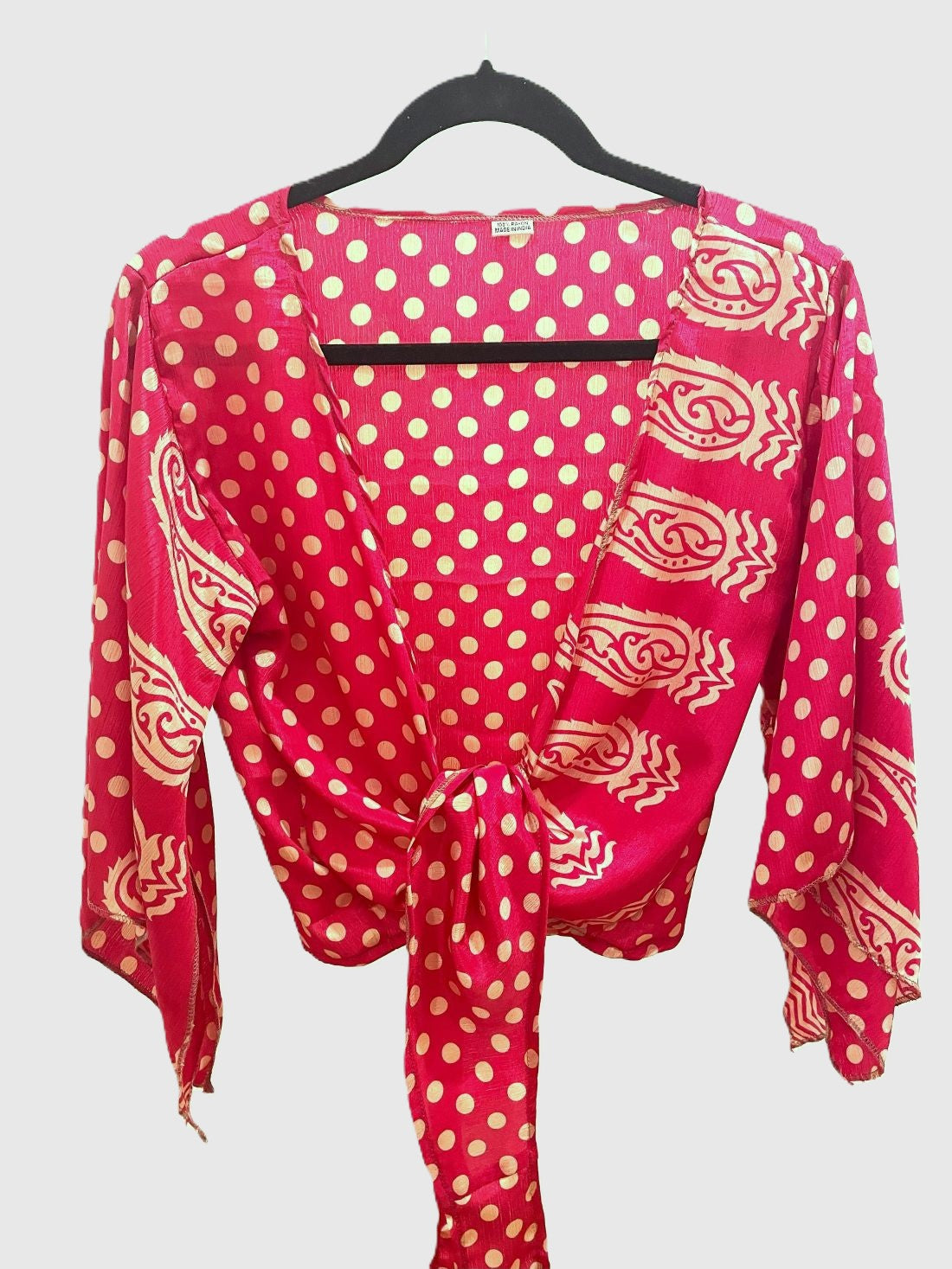 Indian Tight Top Bluse in Pink und Beige