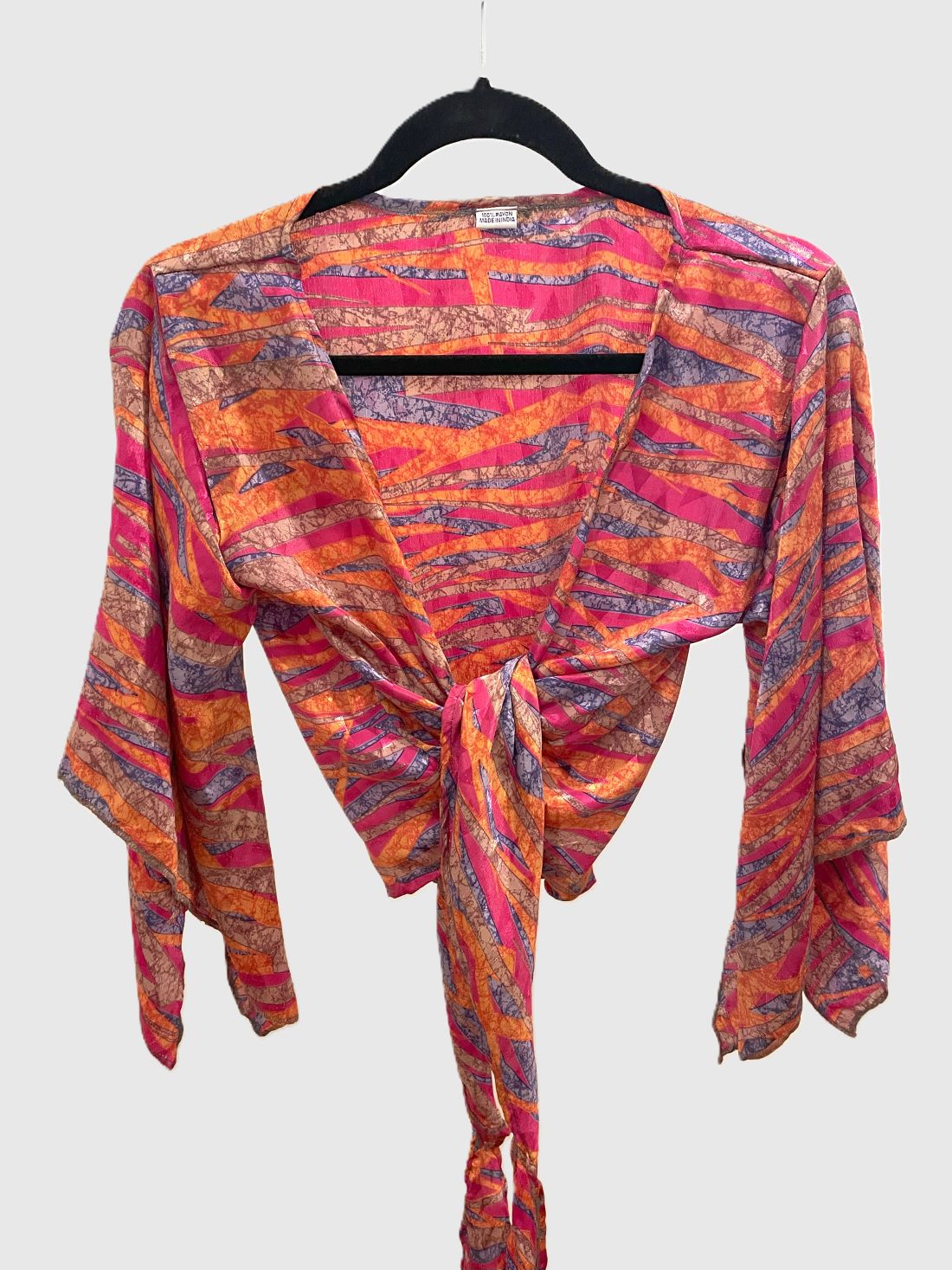 Indian Tight Top Bluse in Pink, Orange und Blau