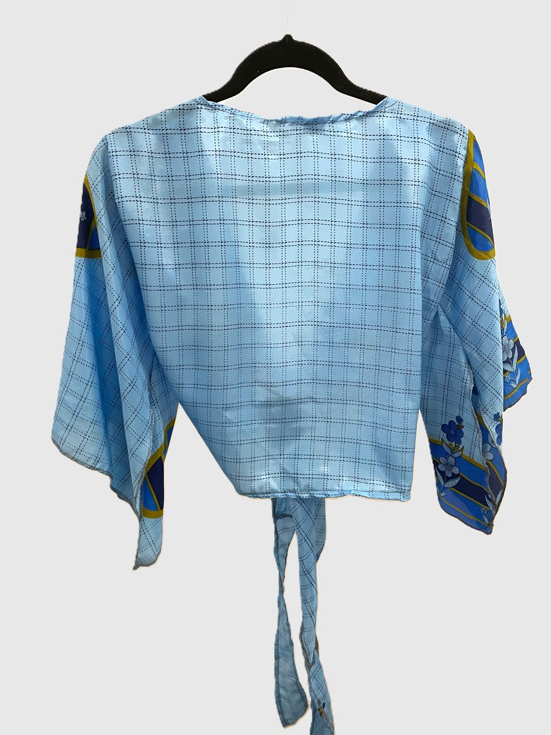 Indian Tight Top Bluse in Blau und Braun