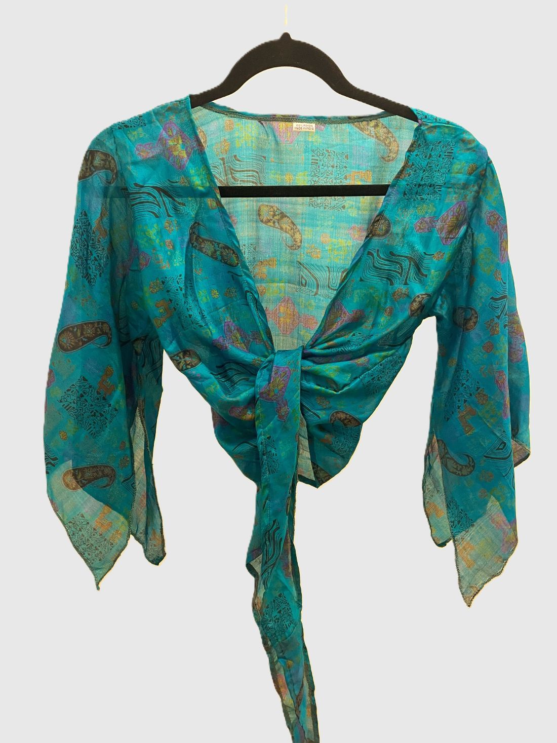 Indian Tight Top Bluse in Türkis