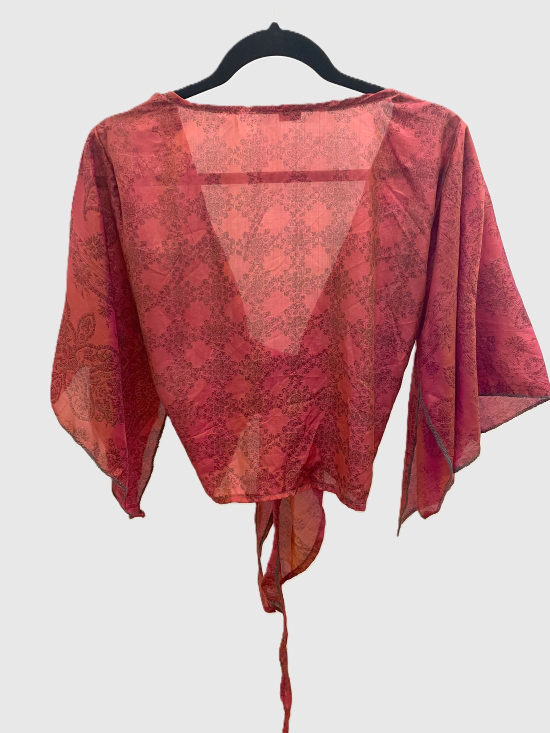 Indian Tight Top Bluse in Rot und Schwarz