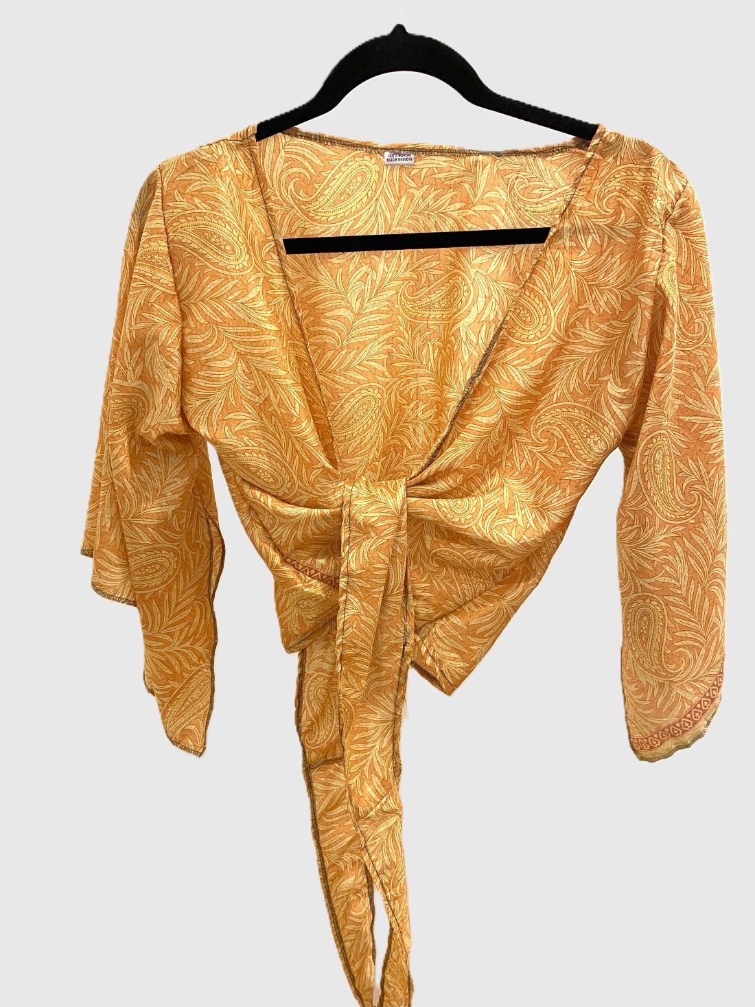 Indian Tight Top Bluse in Gelb und Orange