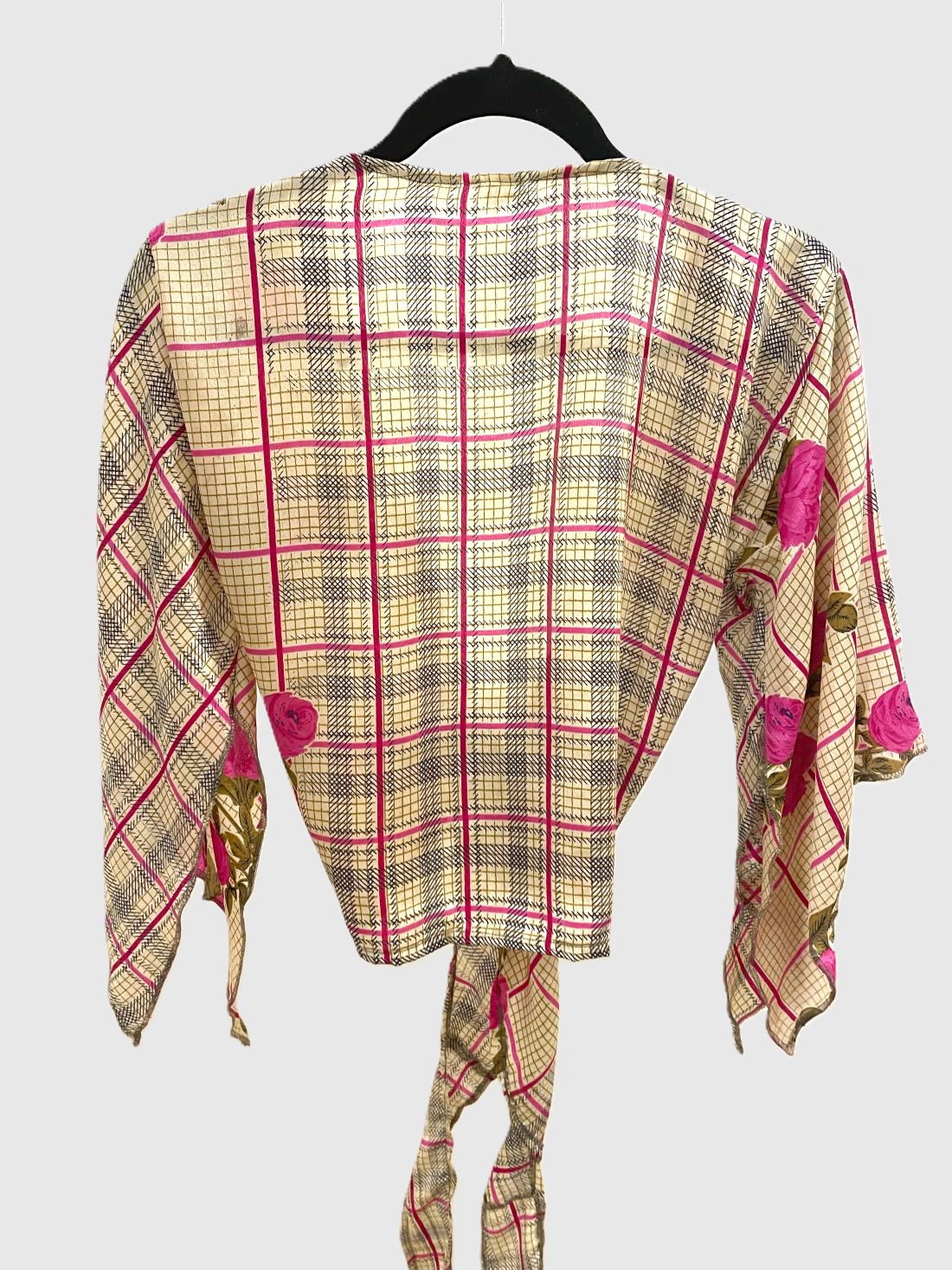 Indian Tight Top Bluse in Beige, Pink, Schwarz und Grün