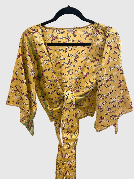 Indian Tight Top Bluse in Gold, Weiß, Schwarz und Pink