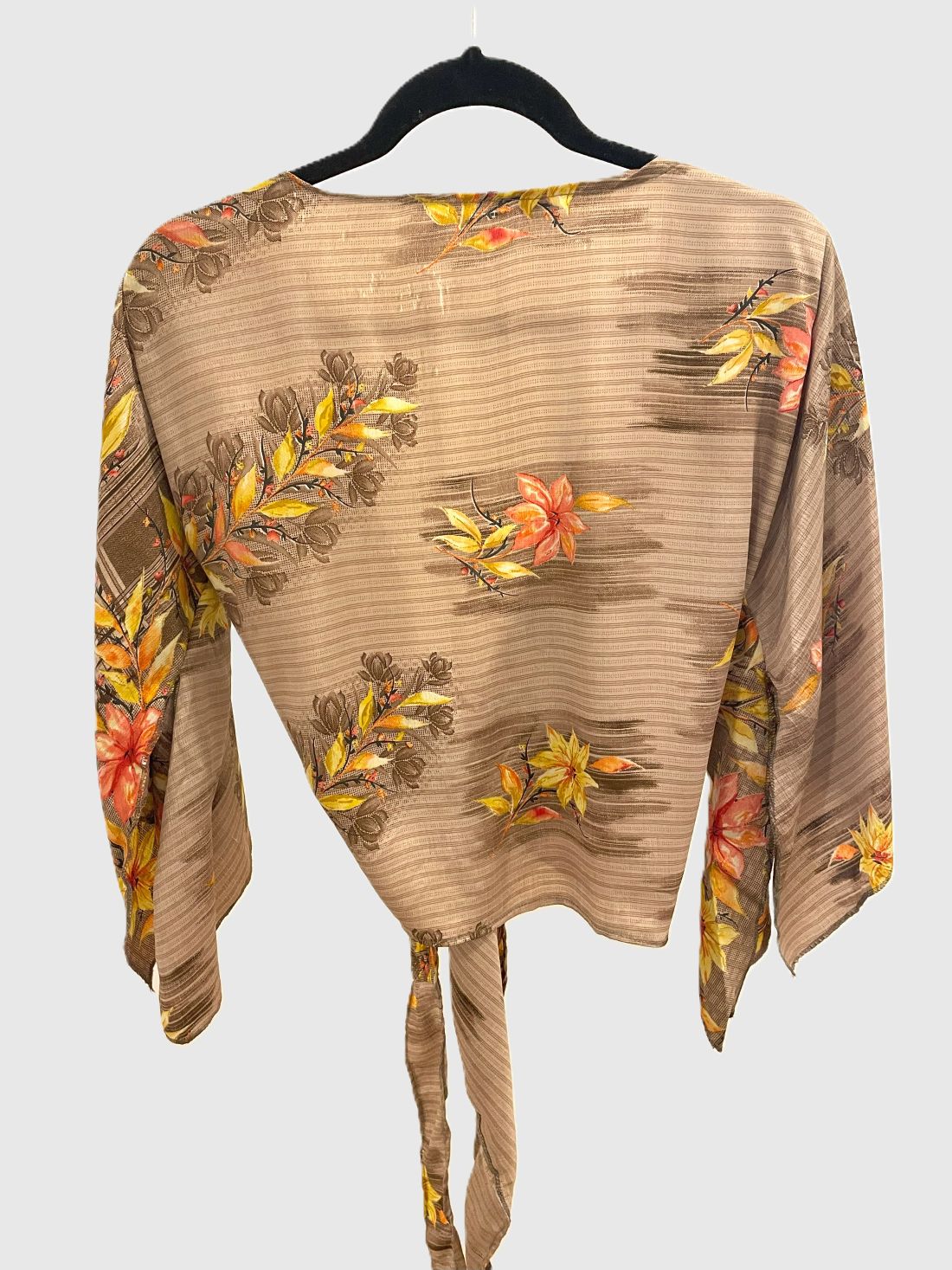 Indian Tight Top Bluse in Braun, Gelb und Rosa