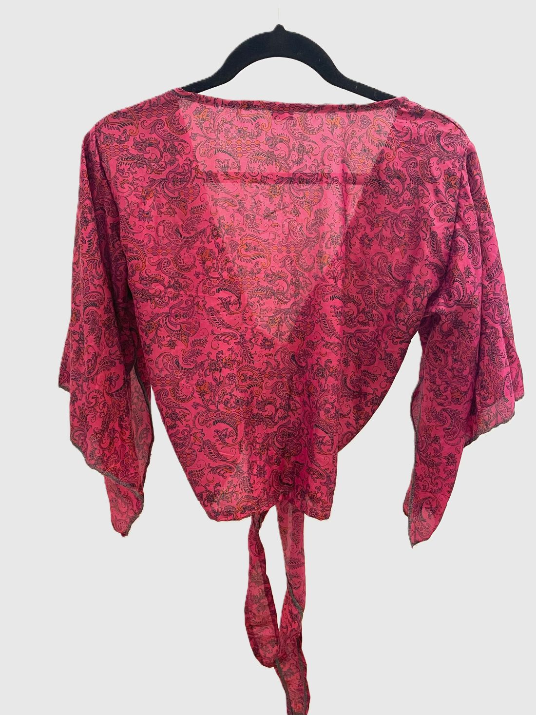 Indian Tight Top Bluse in Pink und Schwarz