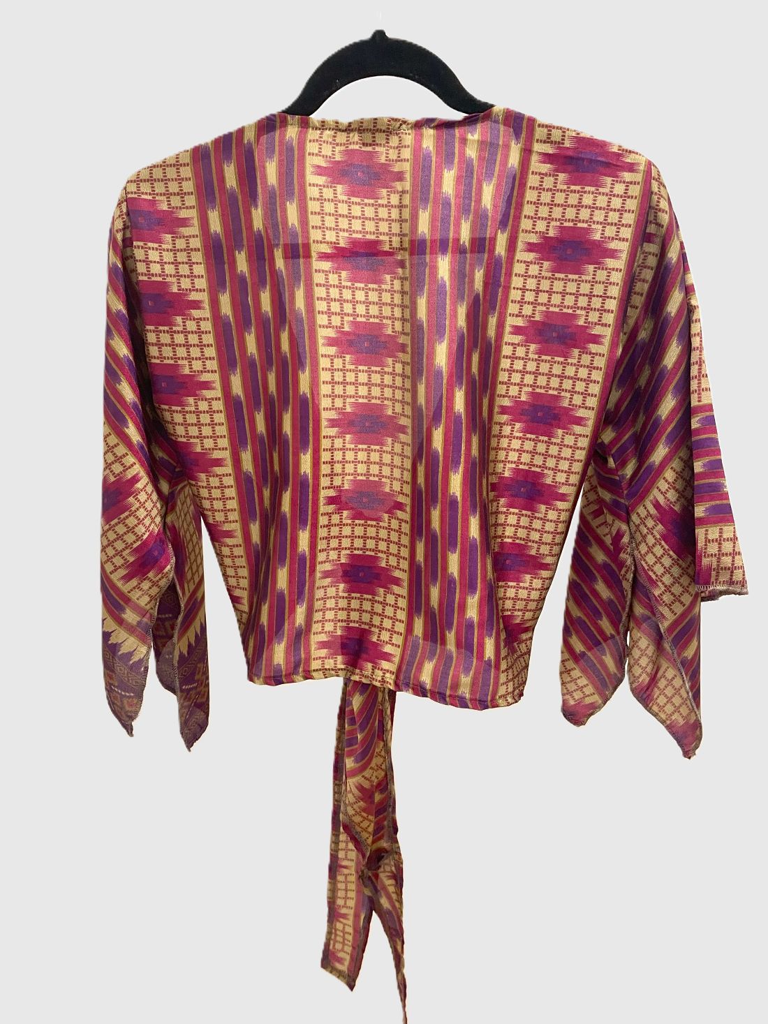 Indian Tight Top Bluse in Lila, Pink und Beige