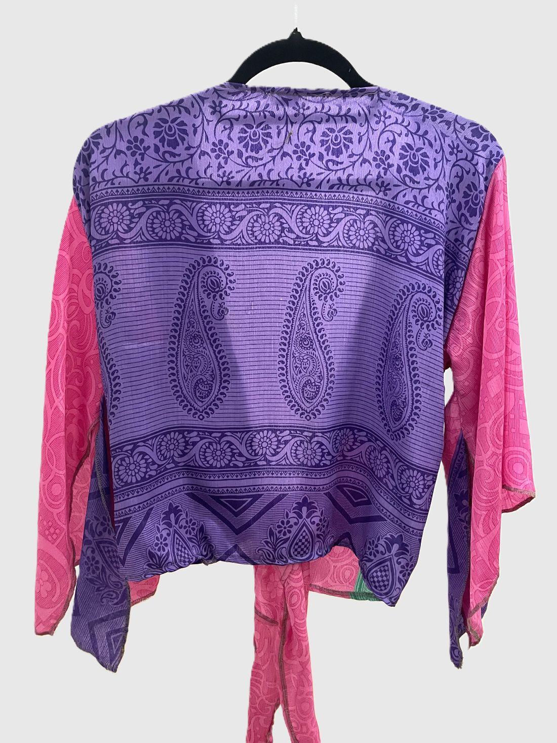 Indian Tight Top Bluse in Rosa, Lila und Grün
