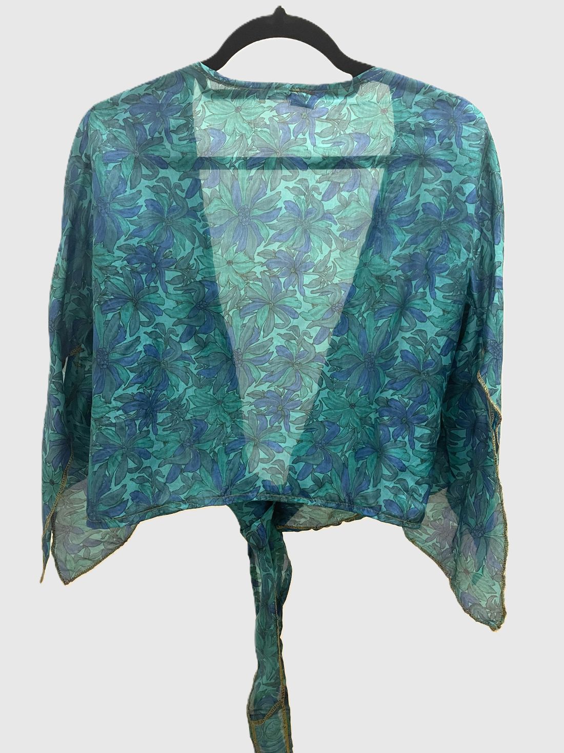 Indian Tight Top Bluse in Blau und Grün