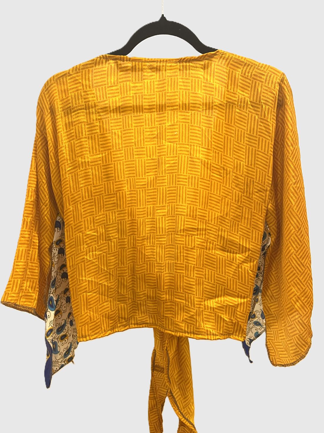 Indian Tight Top Bluse in Gelb, Orange, Beige und Blau