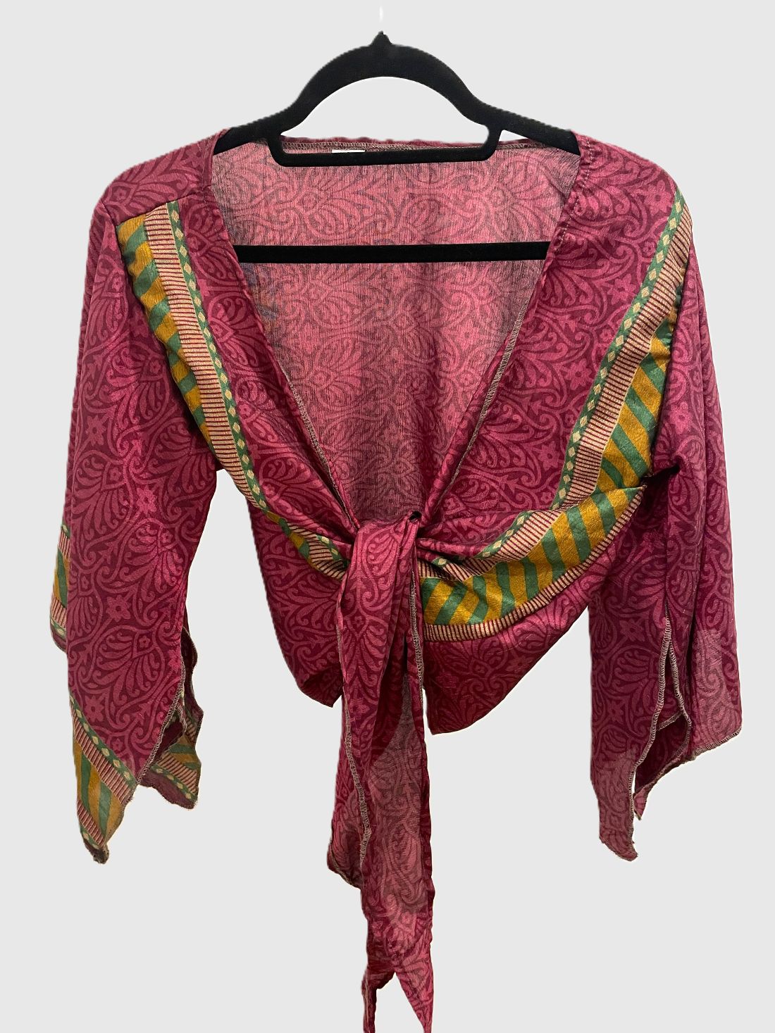 Indian Tight Top Bluse in Pink und Grün