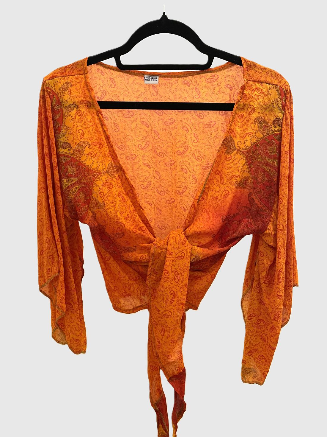 Indian Tight Top Bluse in Orange und Rot