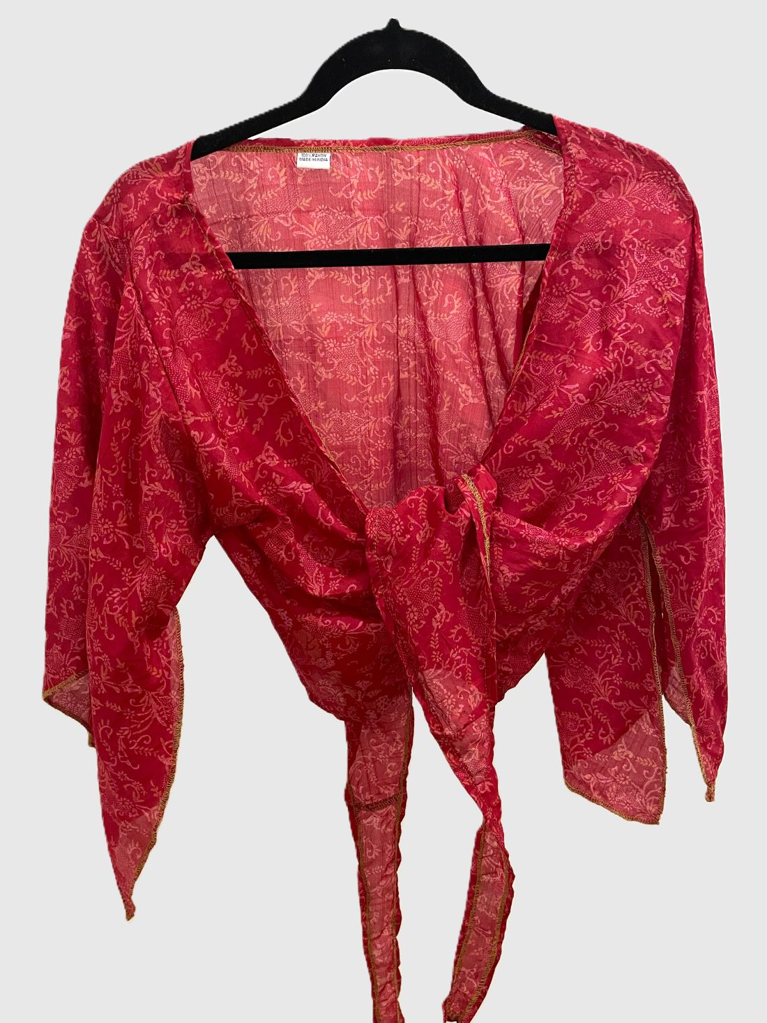 Upcycled Wickelbluse #603 -  Rot