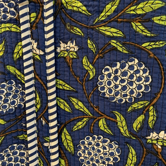 Tote Bag aus Baumwolle in Blau, Detailansicht