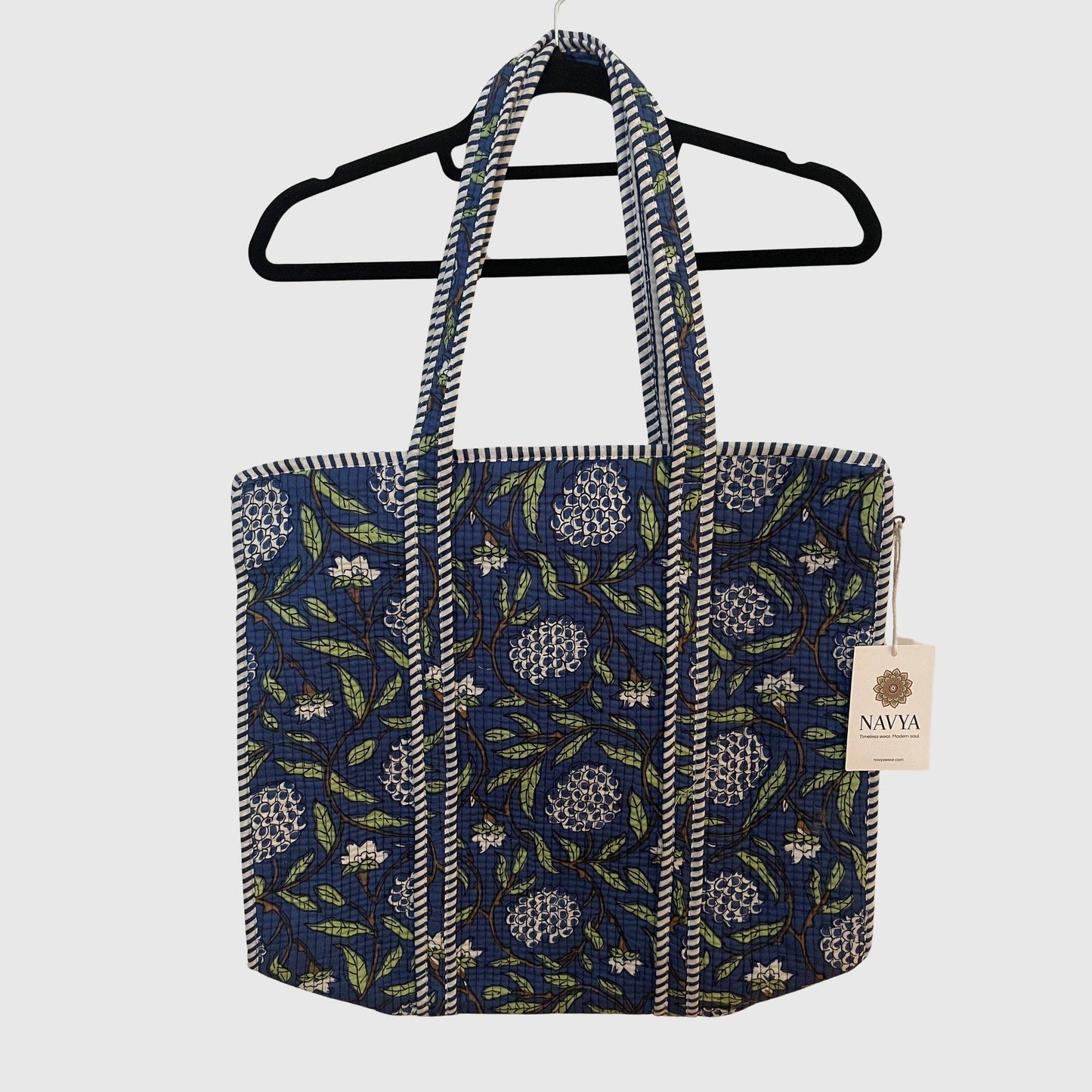 Tote Bag aus Baumwolle in Blau, Vorderansicht