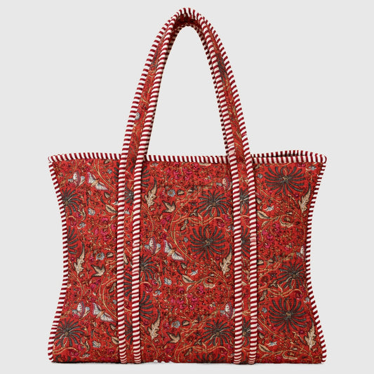 Tote Bag aus Baumwolle in Rot, Vorderansicht