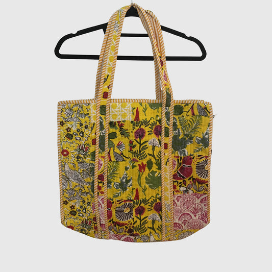 Tote Bag aus Baumwolle in Gelb, Vorderansicht