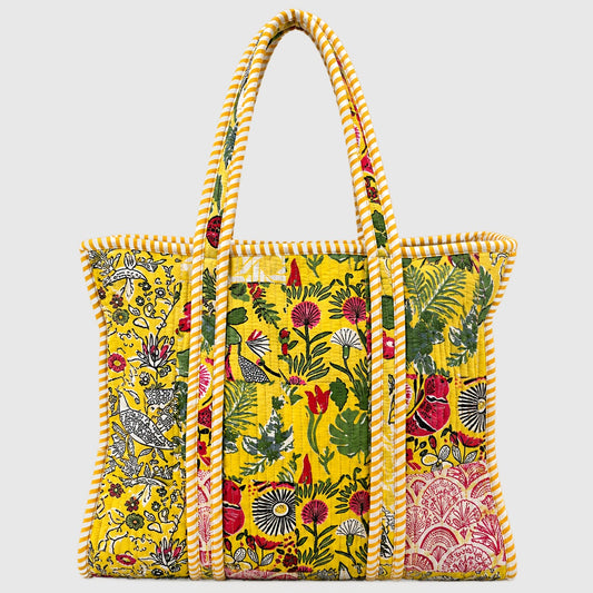 Tote Bag aus Baumwolle in Gelb, Vorderansicht