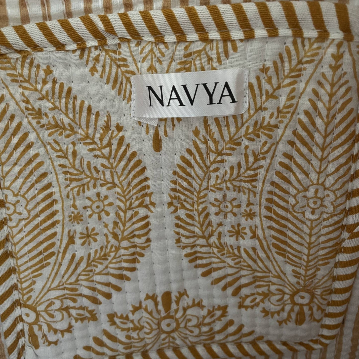 Tote Bag aus Baumwolle in Beige, Innentasche mit Reißverschluss