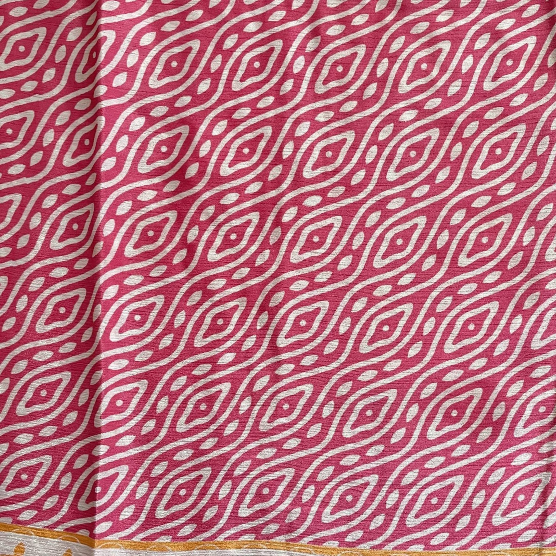 Stoffdetail: upcycelter Sari-Stoff in Pink